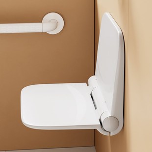 浴室折叠凳老人防滑安全洗澡凳无障碍扶手栏杆玄关壁挂式换鞋凳子