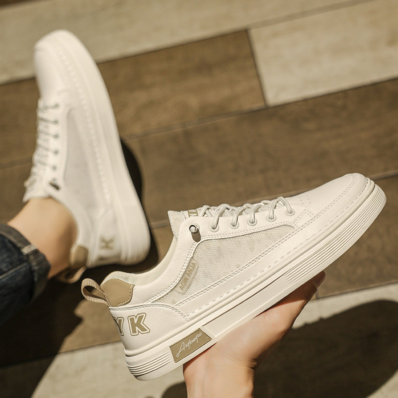 男鞋夏季网面小白鞋男款韩版潮流镂空透气一脚蹬板鞋百搭夏天鞋子