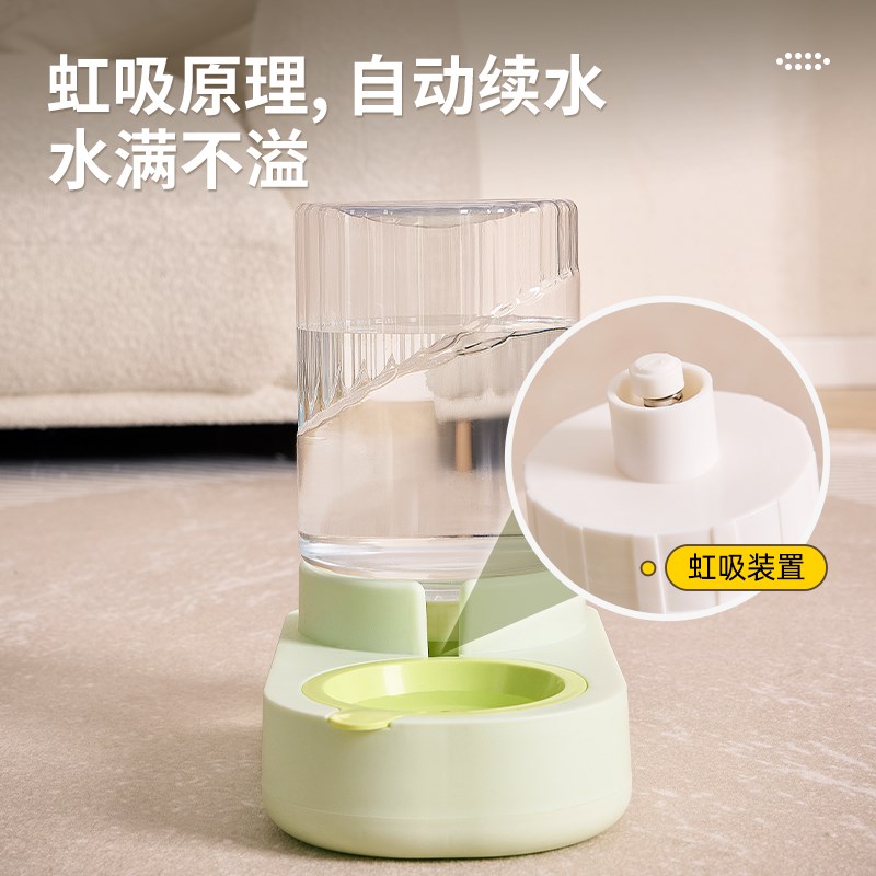 猫咪饮水机自动喂食器宠物饮水器不插电狗狗喝水器猫碗双碗猫饭碗