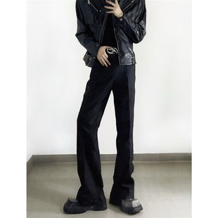 风黎谷/小众高街vibe开 叉微喇西裤男垂坠感高级感成男加长堆
