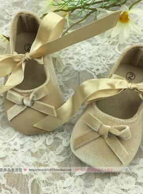 春秋新品红色系带6女宝12个月公主鞋0婴儿鞋子1岁U宝宝软底学步鞋