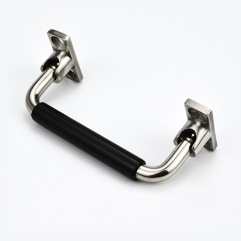 折叠拉手 316不锈钢可活动带胶套高档柜门提手 不生锈把手LS506