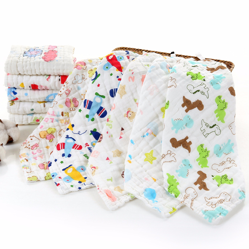 纱布毛巾婴儿宝宝新生儿童超柔吸水J长方形洗澡洗脸小方口水