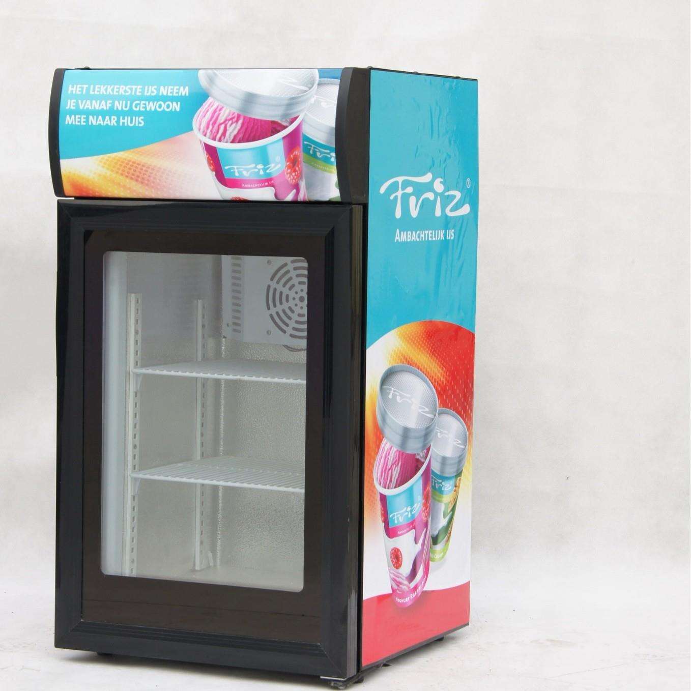 低温展示玻璃门冰箱蛋糕冰柜冰淇淋冷柜商用冷冻柜展示柜50L