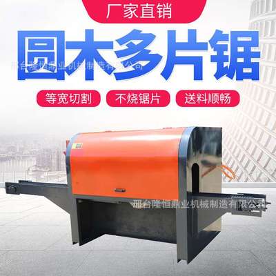 大型圆木多片锯木工机械设备原木方木多片锯开料机全自动圆木开方