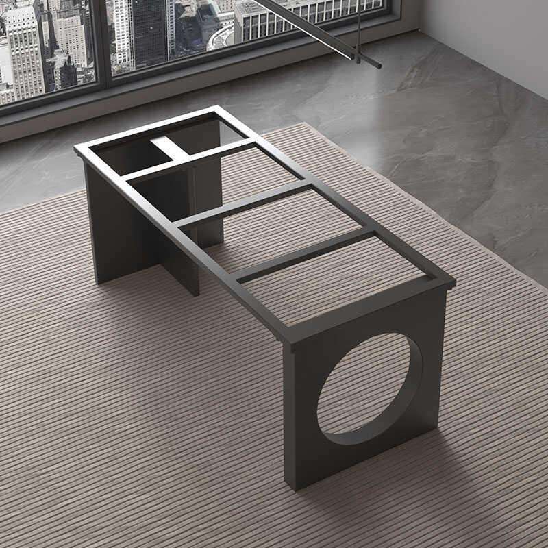 简约实木大板桌子腿支架可大理石茶几脚架办公室书桌桌角底座