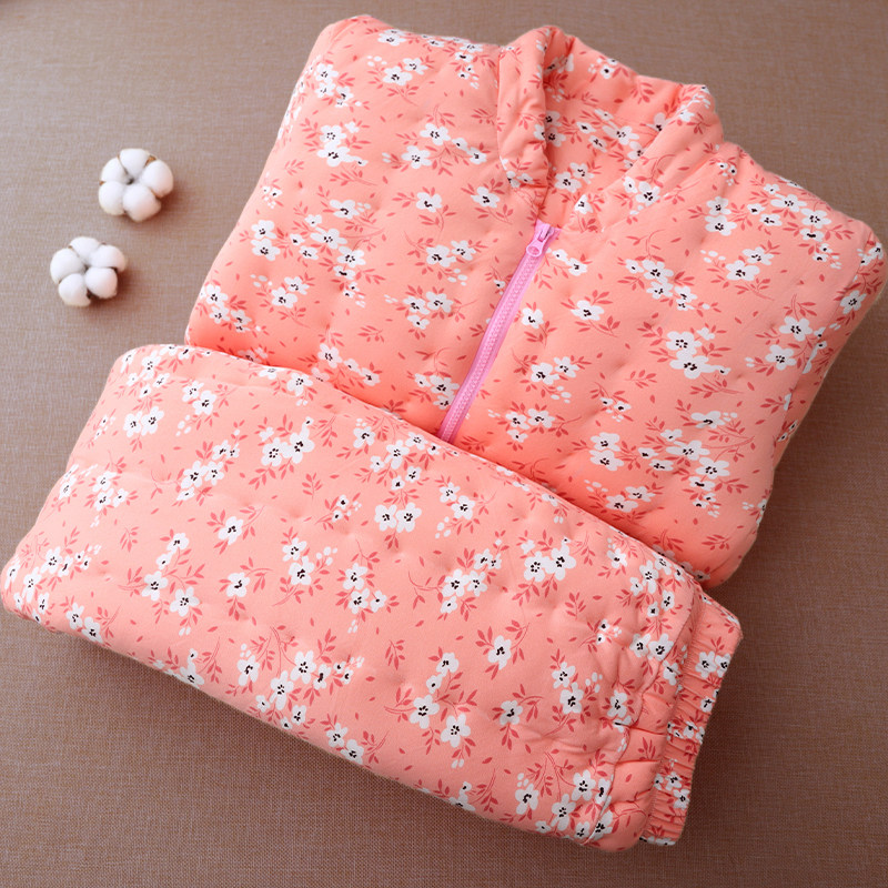 纯手工棉花棉衣棉裤套装女士冬棉服加厚成人弹力宽松防寒居家冬季