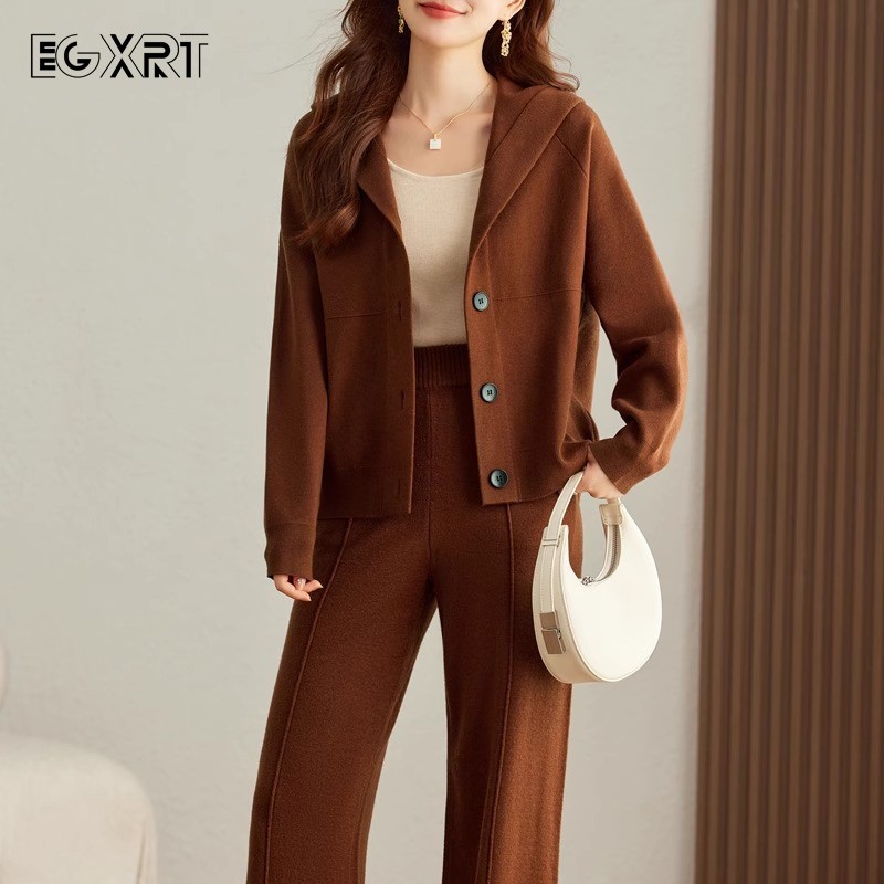 时尚休闲套装女2025春秋季新款时尚洋气连帽卫衣阔腿裤运动两件套