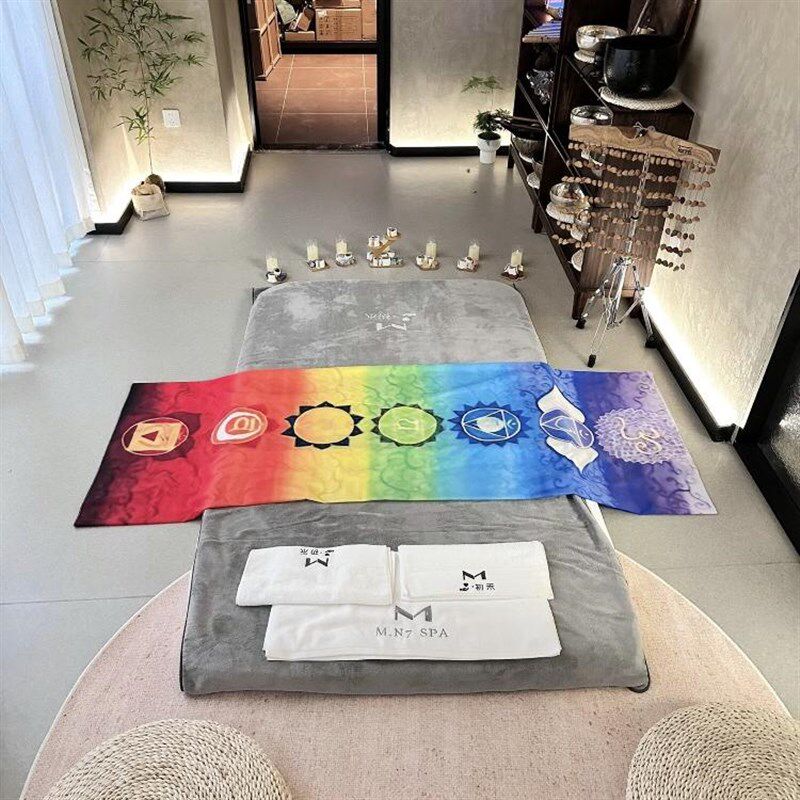 彩虹七轮脉挂布曼陀罗背景布房间装饰墙布画布冥想大挂毯桌布