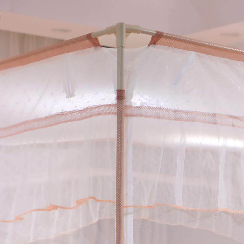 床笠式防掉床蚊帐儿童婴儿防摔蚊帐三开门加高加密坐床式回底蚊帐