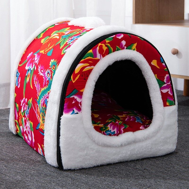 猫窝冬季保暖四季通用半封闭式房子小狗狗小型犬可折叠手提睡觉床,宠物/宠物食品及用品,猫窝/屋/帐篷/沙发,淘宝优惠券,粉丝福利购,淘宝优惠卷