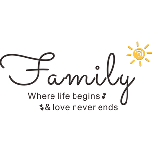 家庭装 饰温馨浪漫英文立体墙贴墙面壁画婚房卧室新房背景布置定制