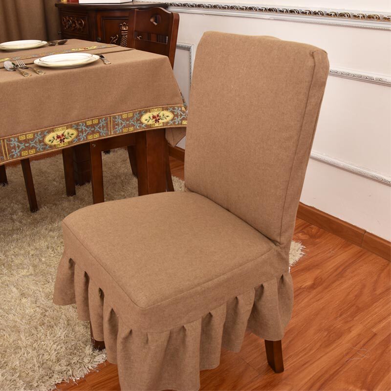 简约餐椅布套椅套家用板凳套子餐椅套罩座椅套布艺椅子套连体定做
