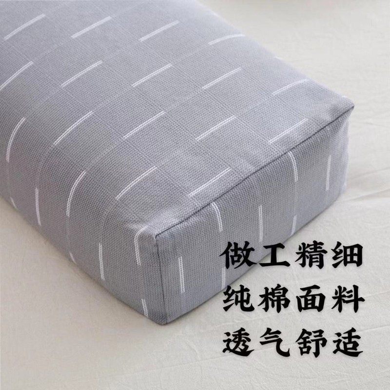 纯手工老粗布荞麦壳枕头枕芯颈椎枕学生成人护颈枕高枕方枕偏硬枕