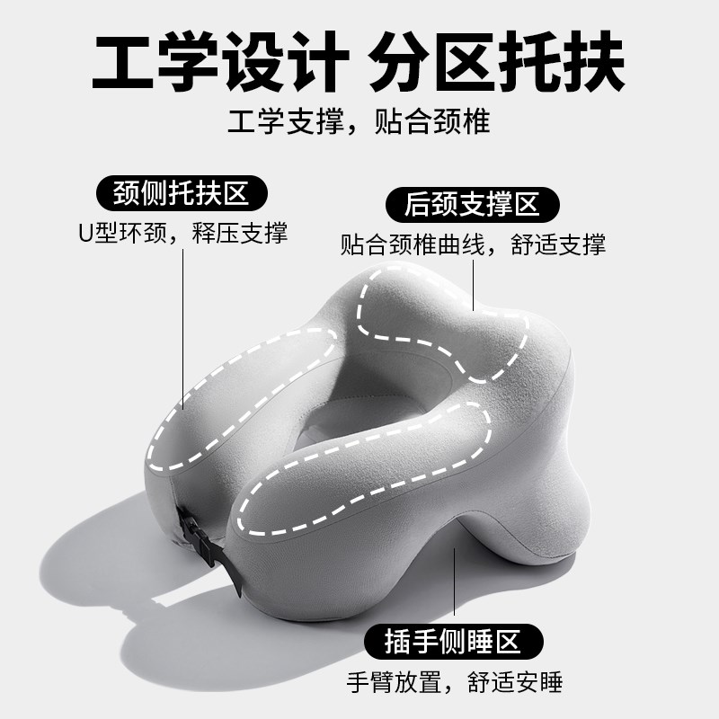 办公室午睡枕趴着桌子睡觉神器多功能学生U型午休枕头午觉趴趴枕