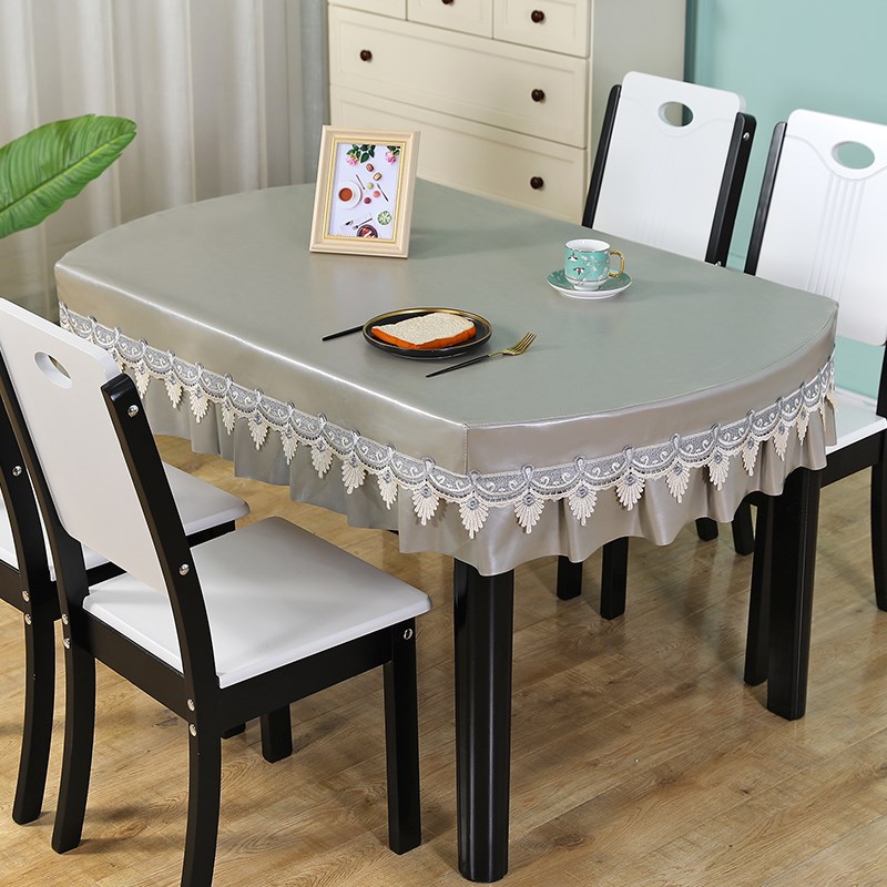 新款椭圆形桌布防水防油免洗长方形客厅防烫餐桌皮垫茶几防尘台布