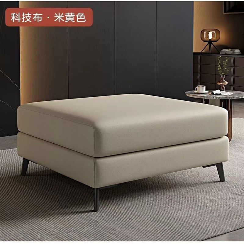 轻奢科技布沙发脚踏搁脚凳拼接贵妃沙发客厅凳门口换鞋凳定制方踏