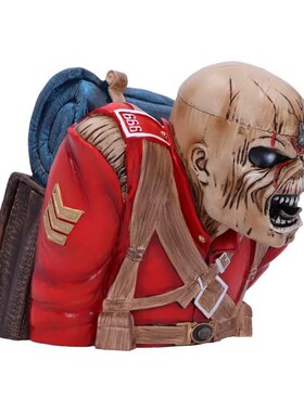 万圣节摆件摇滚传奇人物骷髅头雕像摆件骷颅纪念品铁娘子乐队雕塑