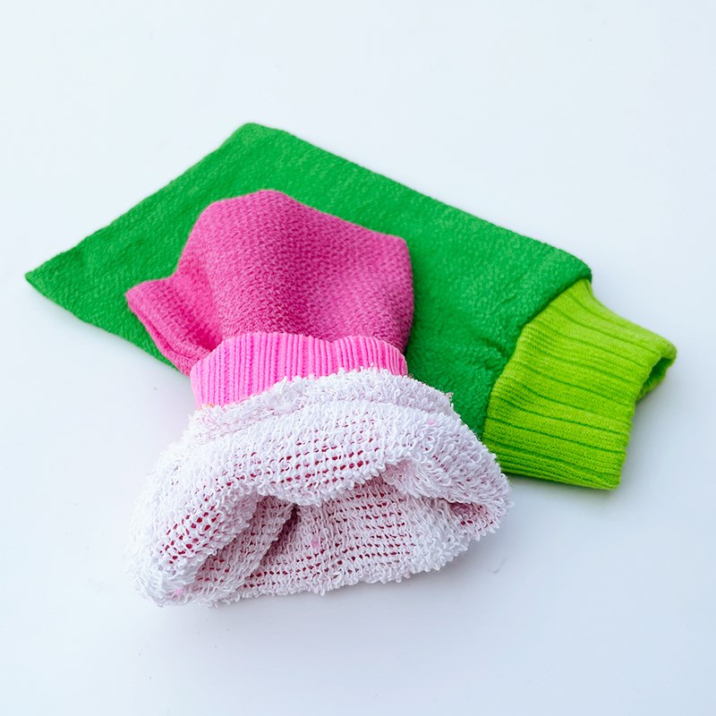 4件套搓澡巾粗砂强力搓泥洗澡巾男女家用加厚搓背巾手套搓澡神器