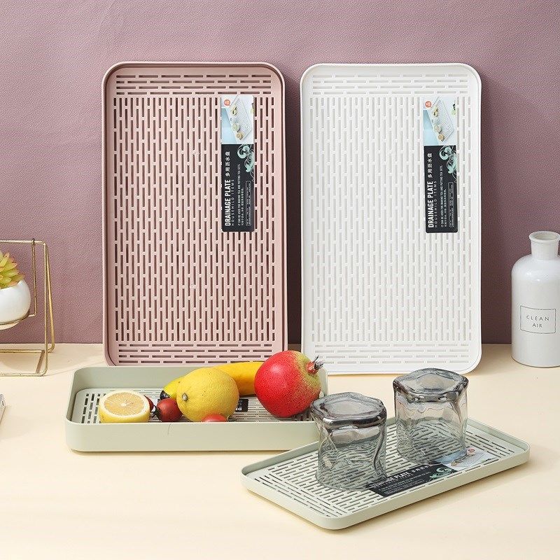 双层沥水盘塑料长方形家用杯子放置盘沥水架客厅果盘茶水托盘茶盘,家庭/个人清洁工具,杯架,淘宝优惠券,粉丝福利购,淘宝优惠卷
