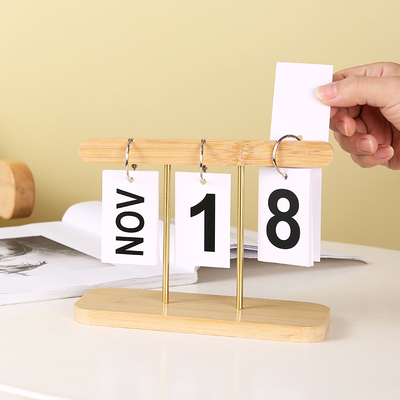 木质日历摆件桌面餐桌时间台历提醒牌幼儿园日期美食播报拍摄道具