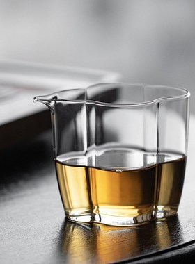 日式耐热云朵公道杯加厚玻璃高档禾器茶海功夫茶具手工分茶器无把