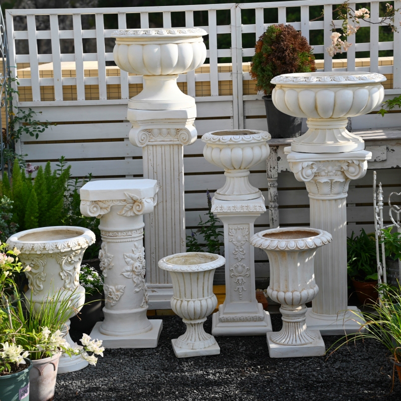 户外欧式罗马柱花盆落地摆件底座花园庭院子婚庆路引婚礼摄影道具