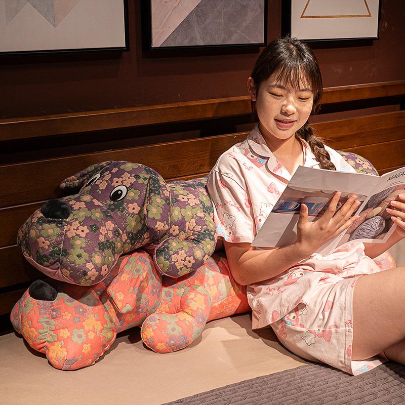 三层纱趴狗长条抱枕女生睡觉夹腿床上孕妇靠枕侧睡床头靠垫大枕头