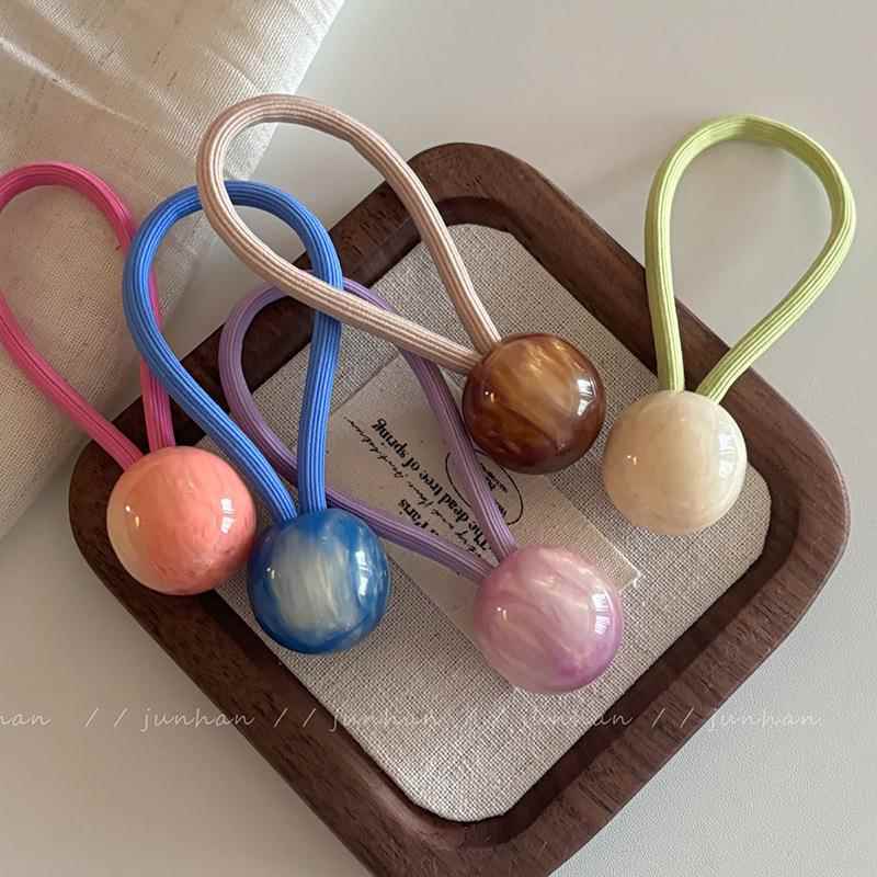 紫色星球!彩色珠光球球发圈!加粗橡皮筋女扎头发绳头绳女盘发器