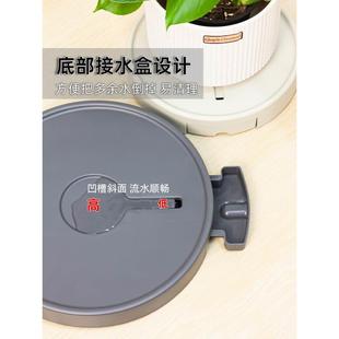 花盆托盘底座大号塑料接水盘加厚隐形滑轮拖带轮移动万向轮花盘托