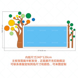 热销许愿树幼儿园学校主题墙板环创墙贴毛毡软木板照片背景装饰宣