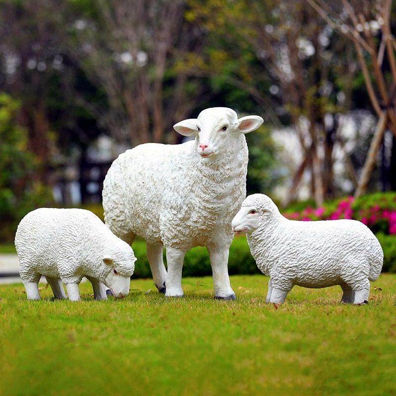 户外仿真绵羊雕塑玻璃钢园林景观小区景区草坪山羊动物摆件装饰,家居饰品,户外/庭院摆件,淘宝优惠券,粉丝福利购,淘宝优惠卷