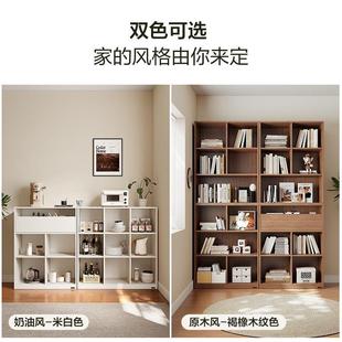全友家居复古风客厅组合矮书柜家用收纳储物展示柜靠墙书橱600619