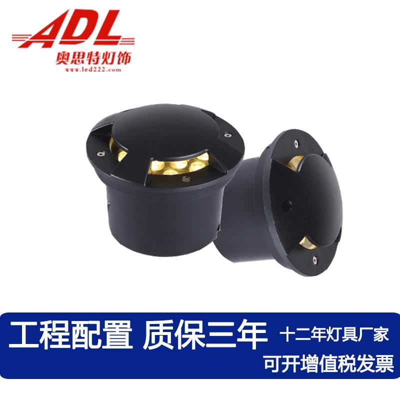 led侧透光地埋灯户外防水墙角台阶侧发光步道灯3W5W7W庭院景观灯