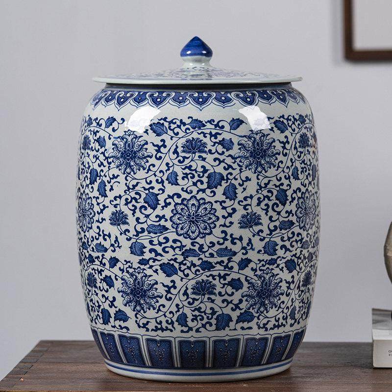 陶瓷米缸家用景德镇老式米桶水缸面缸20斤30斤50斤装带盖密封防虫,厨房/烹饪用具,米桶/米缸,淘宝优惠券,粉丝福利购,淘宝优惠卷