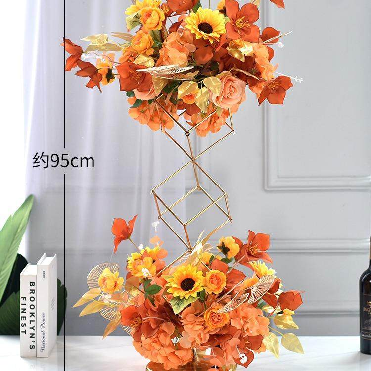 酒吧KTV摆台花桌面装饰摆件花桌花台面摆花铁艺假花仿真花摆设
