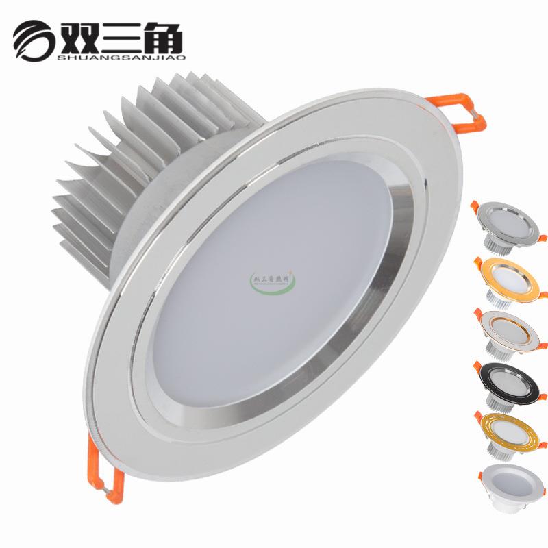 LED防雾筒灯沙银金黑烤白高光2.5寸3寸3.5寸4寸6寸8寸天花灯孔灯