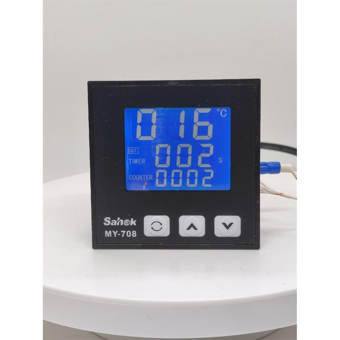 Sahok山禾 MY-708 液晶时间温控计数三合一综合控制器 烫画机专用