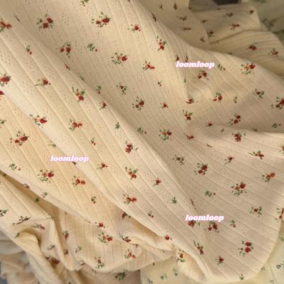 法国浪漫玫瑰针织弹力Bm型宠物大肠毛圈手工DIY面料50*160cm