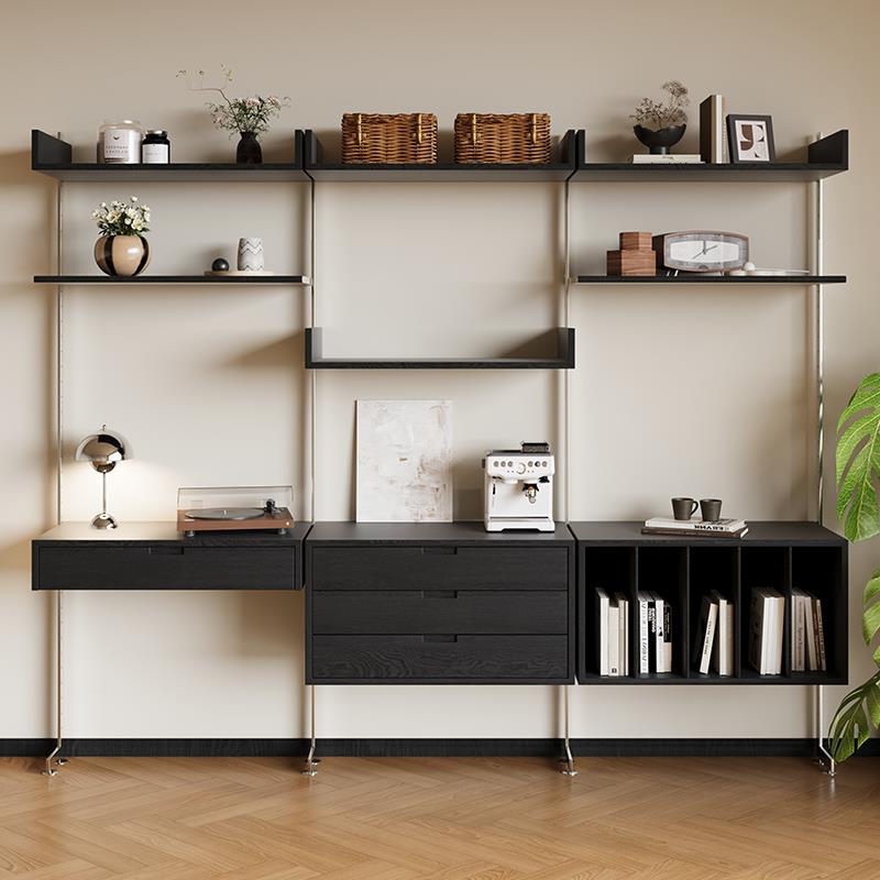 包豪斯极简创意书架实木书房展示架子衣帽收纳层架衣架置物架