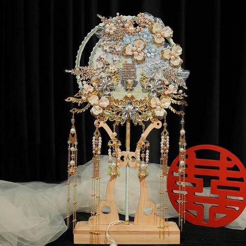 团范新娘婚礼双面高端婚礼秀和范香槟彩中国风手工DIY成品材料包