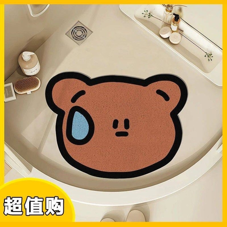 卡通无语狗狗丝圈浴室垫 淋浴间防滑防摔 卫生间镂空脚踩脚垫,居家布艺,家用脚垫,淘宝优惠券,粉丝福利购,淘宝优惠卷
