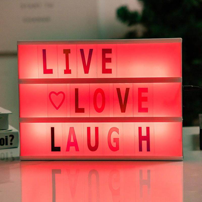 直销新款直供LEDA4七彩遥控字母灯箱 圣诞节日装饰灯造型手写灯箱