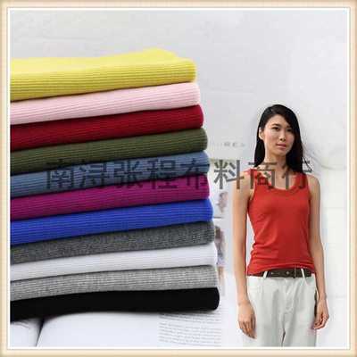 新款直销现货供应21s罗纹2x2罗纹布料袖口下摆孕妇托腹带卫衣罗口