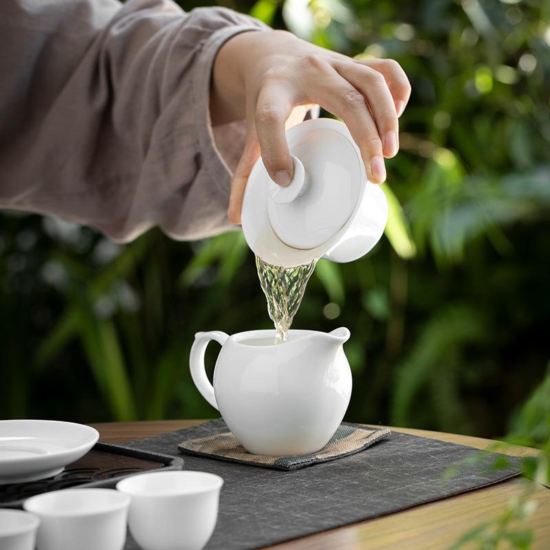 直销新款白瓷公道杯茶海分茶器陶瓷功夫茶具配件匀茶杯家用大号公