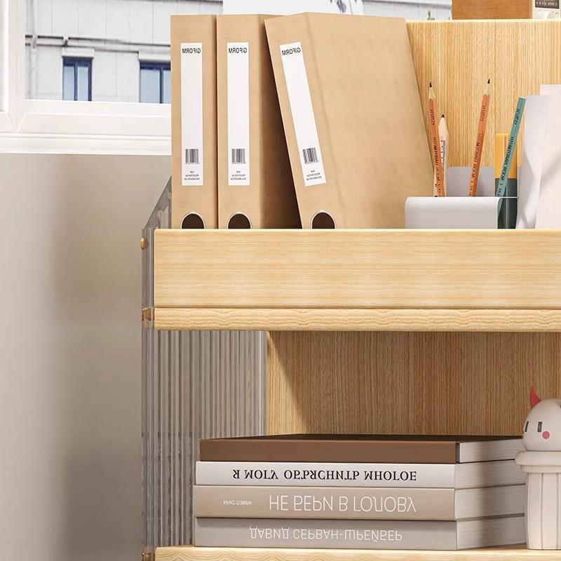 直销新款书包收纳置物架可移动小书架初中生书桌边阅读书立架带轮