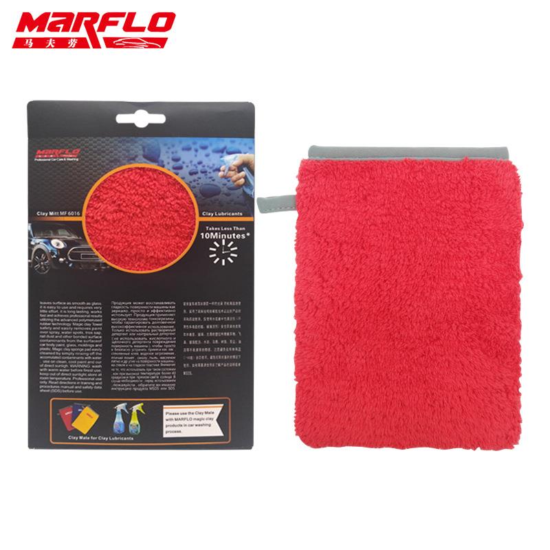 直销新款珊瑚绒磨泥手套美容粘土洗车布去污泥除飞漆铁粉氧化层