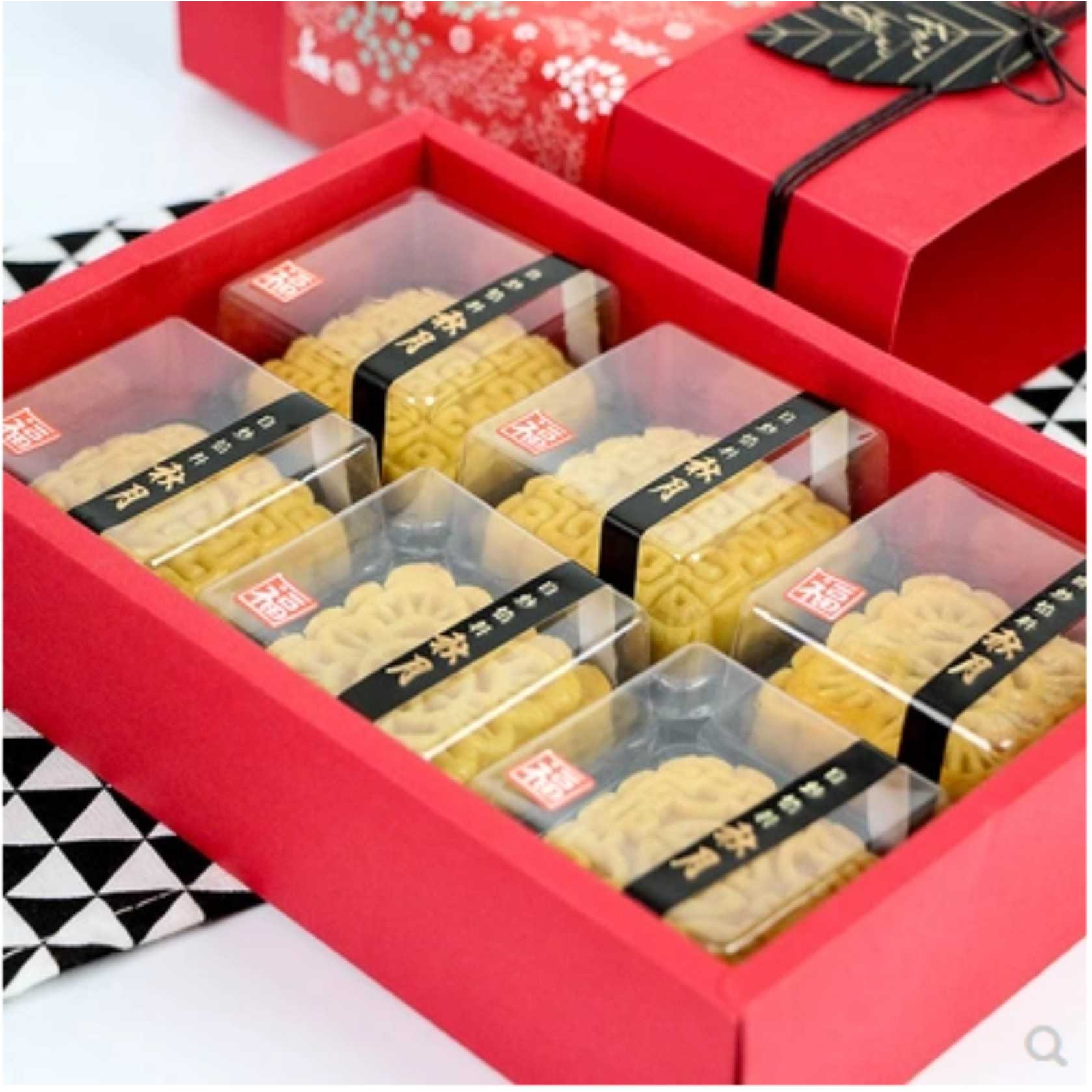 新款直销月饼盒贴纸 不干胶烘焙贴纸  蛋黄酥封口贴 秋月黑色长条