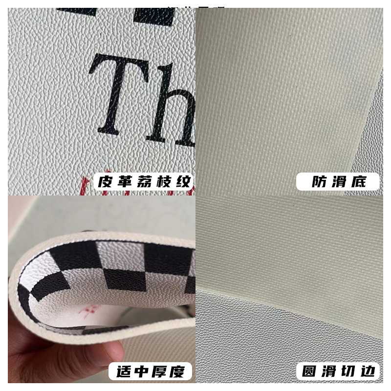 新款直销皮革书桌垫防水防油茶几桌布学生学习电脑桌面保护垫奶油