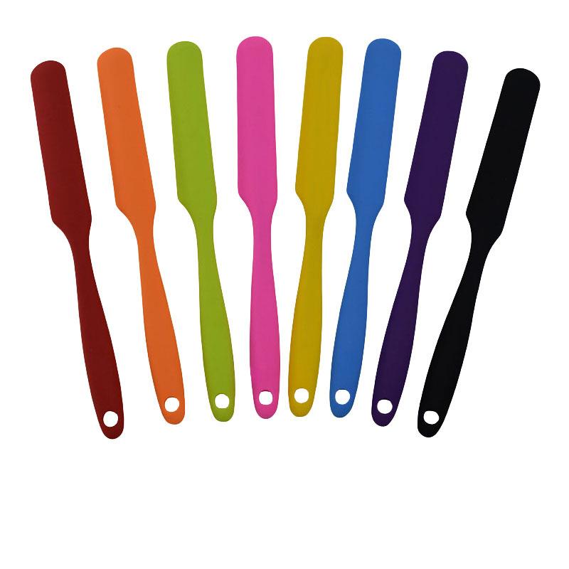 直销新款现货供应全包一体式长条双边硅胶刮刀 牛油搅拌抹刀长条